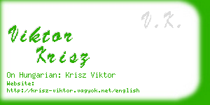 viktor krisz business card